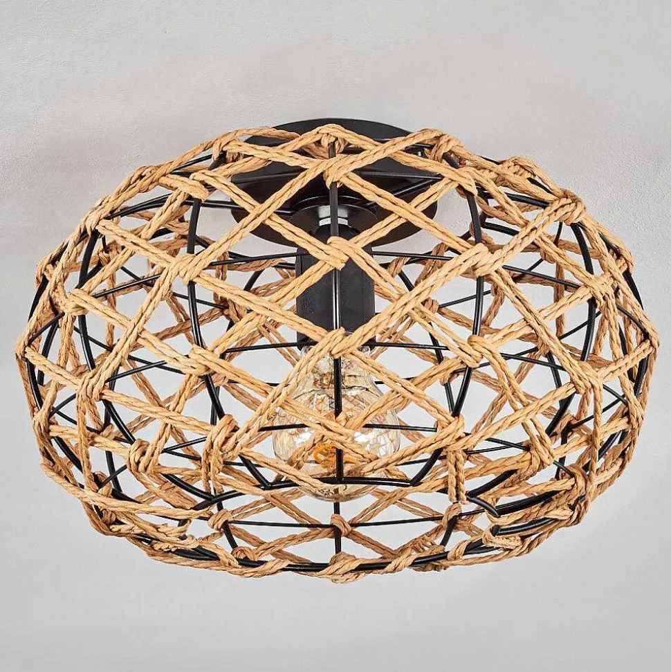 Plafonnier Mulstrand Ecru, Noir, 1 Lumiere