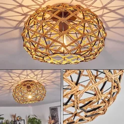 Plafonnier Mulstrand Ecru, Noir, 1 Lumiere