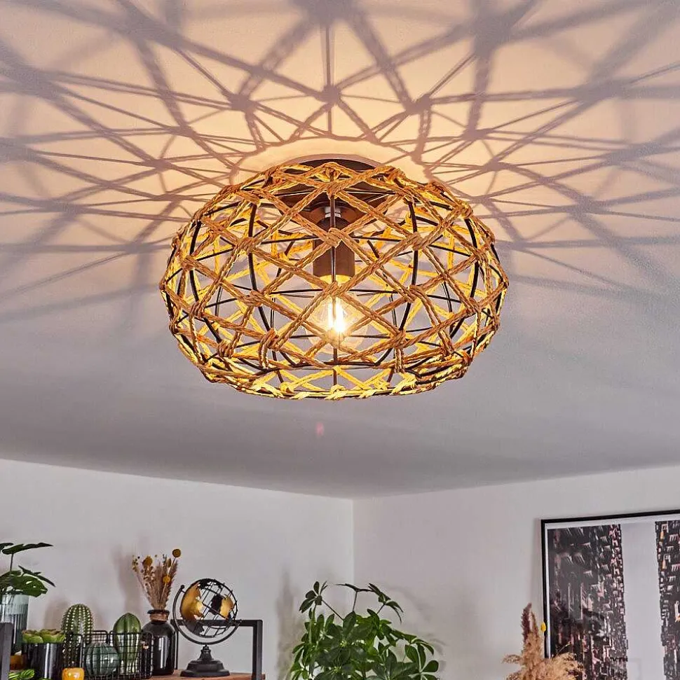 Plafonnier Mulstrand Ecru, Noir, 1 Lumiere