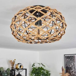 Plafonnier Mulstrand Ecru, Noir, 1 Lumiere