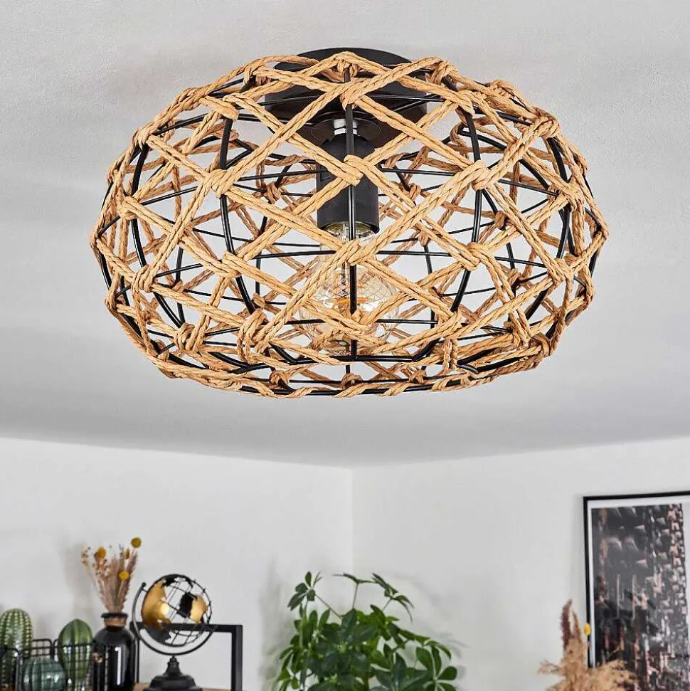 Plafonnier Mulstrand Ecru, Noir, 1 Lumiere