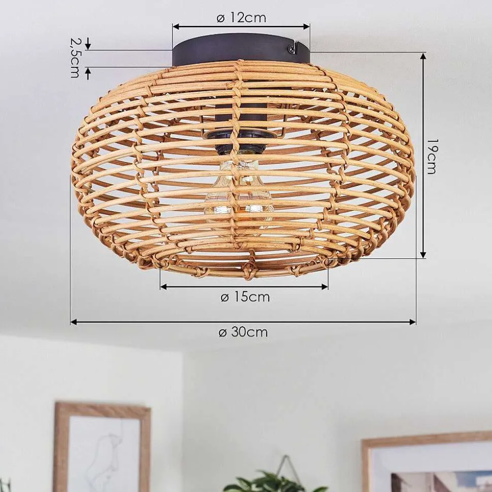 Plafonnier Mulstrand Ecru, Noir, 1 Lumiere