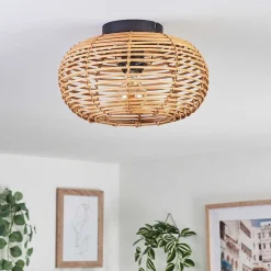 Plafonnier Mulstrand Ecru, Noir, 1 Lumiere