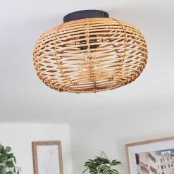 Plafonnier Mulstrand Ecru, Noir, 1 Lumiere