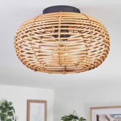 Plafonnier Mulstrand Ecru, Noir, 1 Lumiere