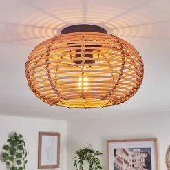 Plafonnier Mulstrand Ecru, Noir, 1 Lumiere