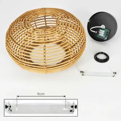 Plafonnier Mulstrand Ecru, Noir, 1 Lumiere