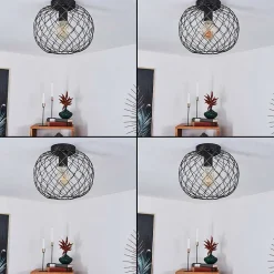 Plafonnier Nordslesvig Or, Noir, 1 Lumiere