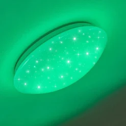 Plafonnier Norton Star Led Blanc, 1 Lumiere, Telecommandes, Changeur De Couleurs