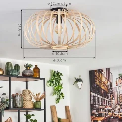 Plafonnier Oravi Bois Clair, 1 Lumiere