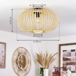 Plafonnier Oravi Bois Clair, 1 Lumiere