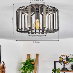 Plafonnier Oravi Bronze, 1 Lumiere