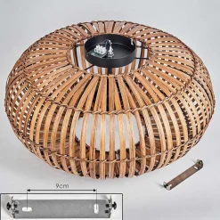 Plafonnier Oravi Brun Fonce, Ecru, Noir, 3 Lumieres