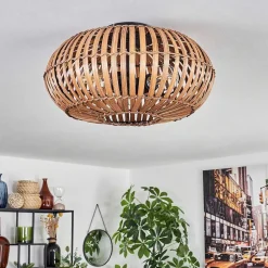 Plafonnier Oravi Brun Fonce, Ecru, Noir, 3 Lumieres