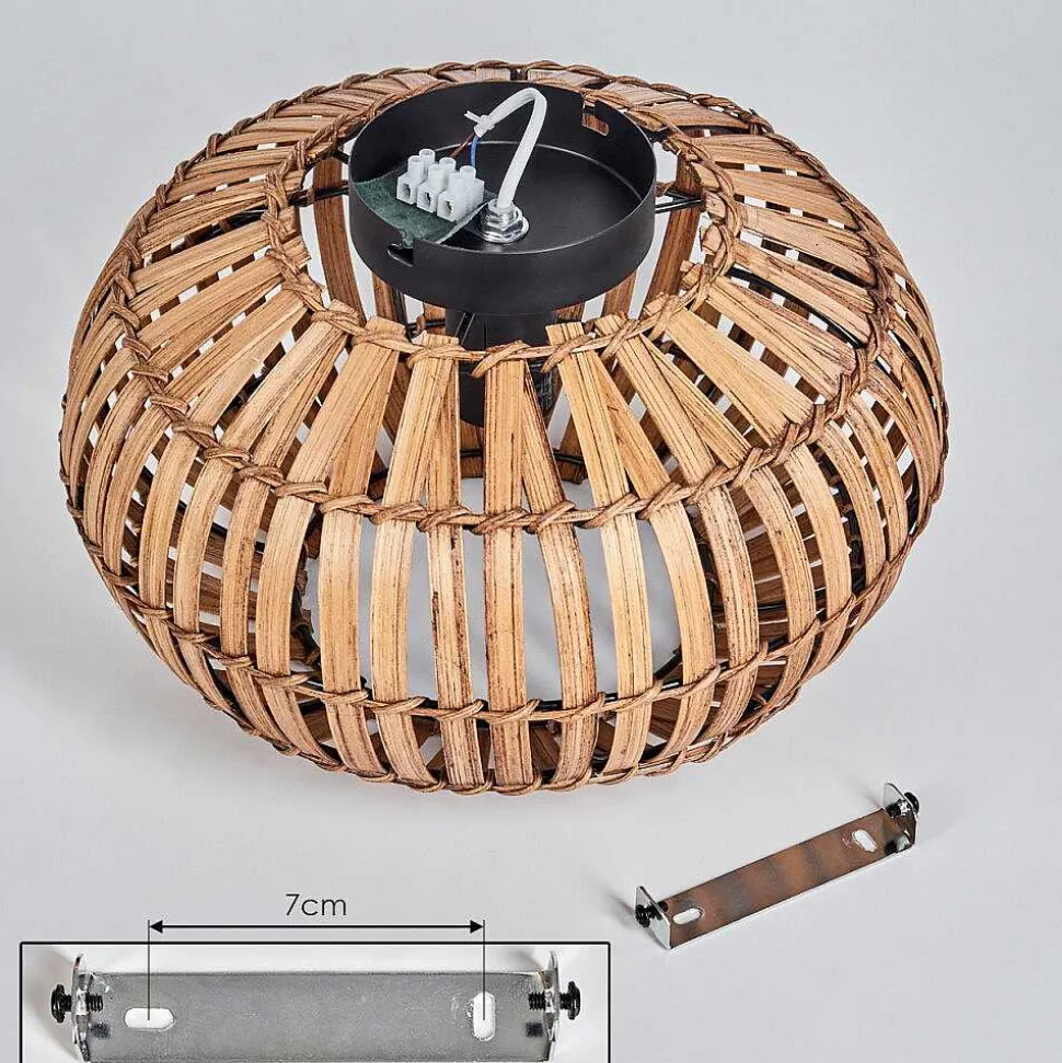 Plafonnier Oravi Brun Fonce, Ecru, Noir, 1 Lumiere