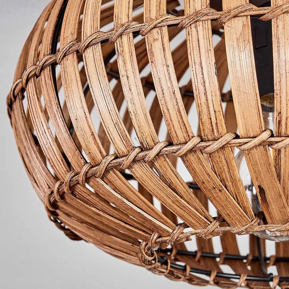 Plafonnier Oravi Brun Fonce, Ecru, Noir, 1 Lumiere