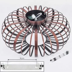 Plafonnier Oravi Cuivre, Noir, 1 Lumiere