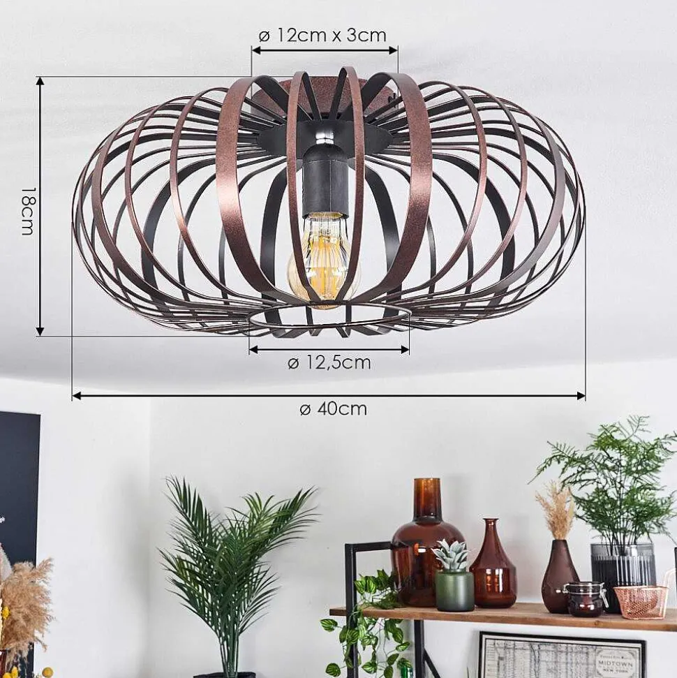 Plafonnier Oravi Cuivre, Noir, 1 Lumiere