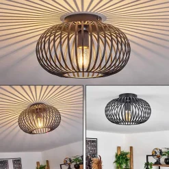 Plafonnier Oravi Noir, 1 Lumiere