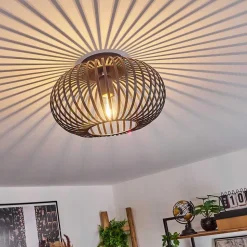 Plafonnier Oravi Noir, 1 Lumiere