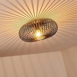 Plafonnier Oravi Noir Dore, 1 Lumiere