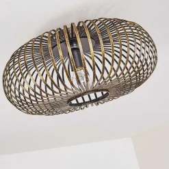 Plafonnier Oravi Noir Dore, 1 Lumiere