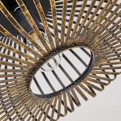 Plafonnier Oravi Noir Dore, 1 Lumiere