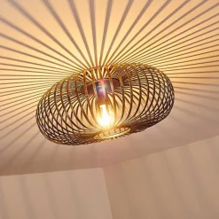 Plafonnier Oravi Noir Dore, 1 Lumiere