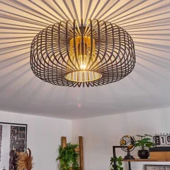 Plafonnier Oravi Noir Dore, 1 Lumiere