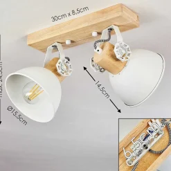 Plafonnier Orny Blanc, 2 Lumieres