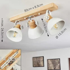 Plafonnier Orny Blanc, 3 Lumieres