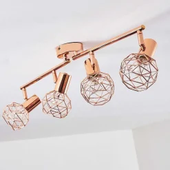 Plafonnier Palmira Cuivre, 4 Lumieres