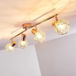 Plafonnier Palmira Cuivre, 4 Lumieres