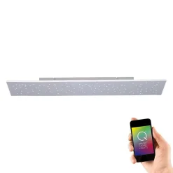 Plafonnier Paul Neuhaus Q-Nightsky Led Aluminium, 1 Lumiere, Telecommandes