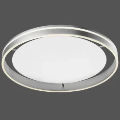 Plafonnier Paul Neuhaus Q-Vito Led Acier Inoxydable, 1 Lumiere, Telecommandes