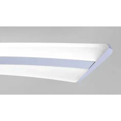 Plafonnier Paul Neuhaus Q-Riller Led Chrome, 2 Lumieres, Telecommandes, Changeur De Couleurs