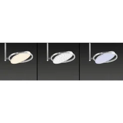 Plafonnier Paul Neuhaus Q-Orbit Led Aluminium, 1 Lumiere, Telecommandes