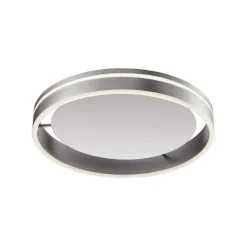 Plafonnier Paul Neuhaus Q-Vito Led Acier Inoxydable, 1 Lumiere, Telecommandes