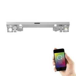 Plafonnier Paul Neuhaus Q-Nemo Led Aluminium, 8 Lumieres, Telecommandes, Changeur De Couleurs