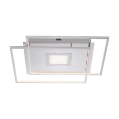 Plafonnier Paul Neuhaus Q-Amira Led Nickel Mat, 1 Lumiere, Telecommandes
