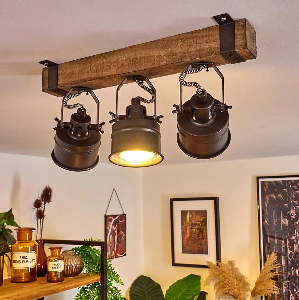 Plafonnier Pehefito Noir, 3 Lumieres