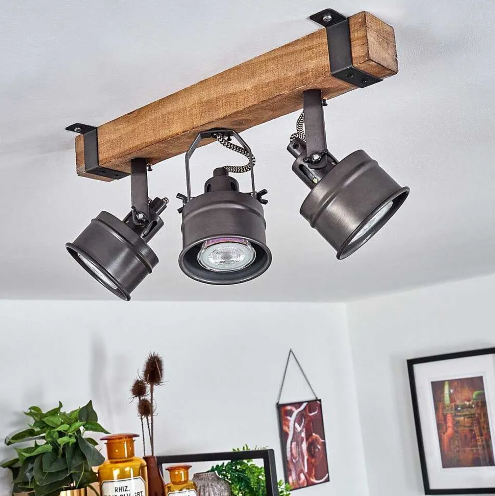 Plafonnier Pehefito Noir, 3 Lumieres