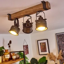 Plafonnier Pehefito Noir, 3 Lumieres