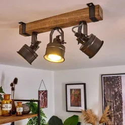 Plafonnier Pehefito Noir, 3 Lumieres