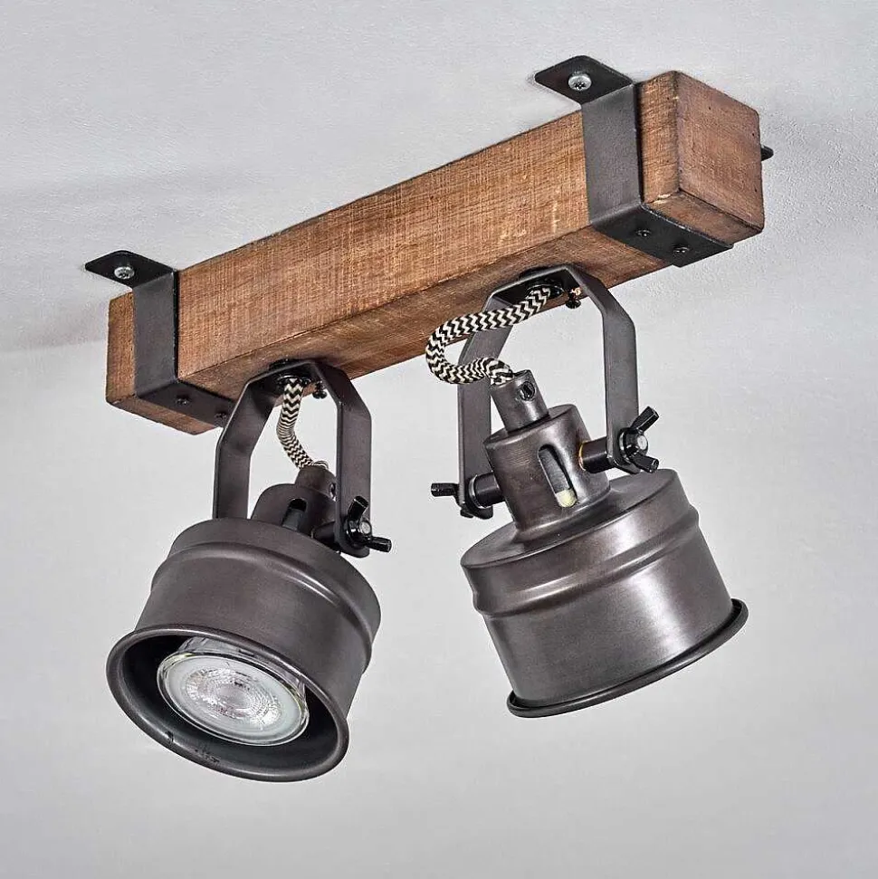 Plafonnier Pehefito Noir, 2 Lumieres