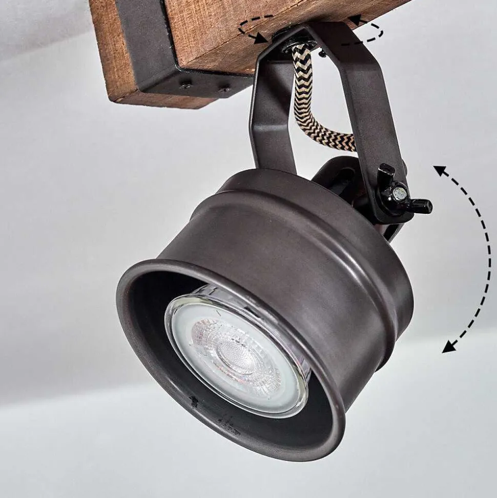 Plafonnier Pehefito Noir, 2 Lumieres