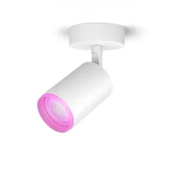 Plafonnier Philips Hue Fugato Led Blanc, 1 Lumiere, Changeur De Couleurs