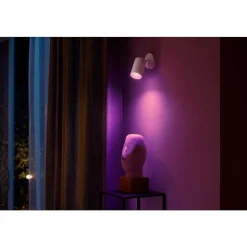 Plafonnier Philips Hue Fugato Led Blanc, 1 Lumiere, Changeur De Couleurs