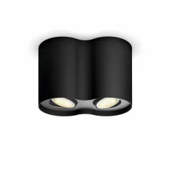 Plafonnier Philips Hue Pillar Led Noir, 2 Lumieres, Telecommandes