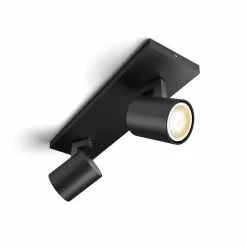 Plafonnier Philips Hue Runner Led Noir, 2 Lumieres, Telecommandes